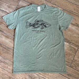Young Life Frontier Ranch Tee Tshirt size Medium Heather Green Color